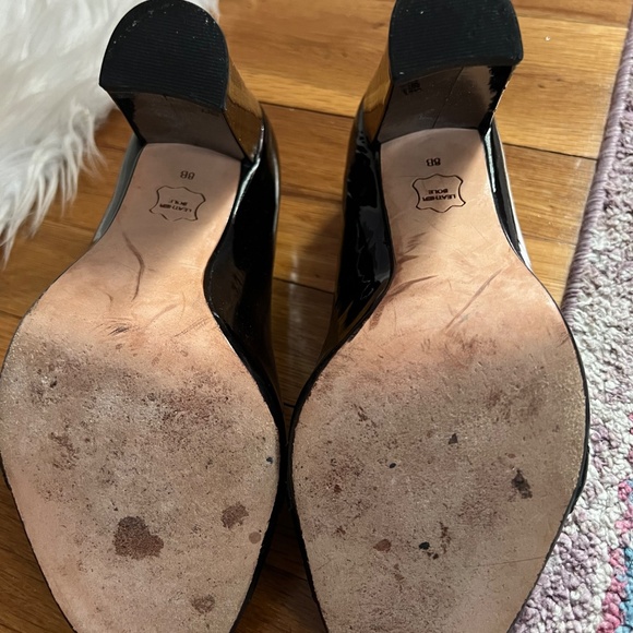 Talbots black patent peep toe heels, 8 - Picture 4 of 5